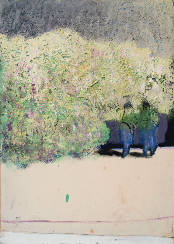 Angelo Bordiga, Passeggiata al crepuscolo, olio su tela, 70x50 cm
