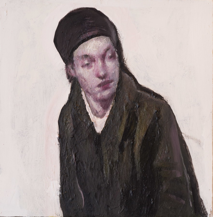 Angelo Bordiga, donna pensierosa, olio su tvola, 47x46 cm