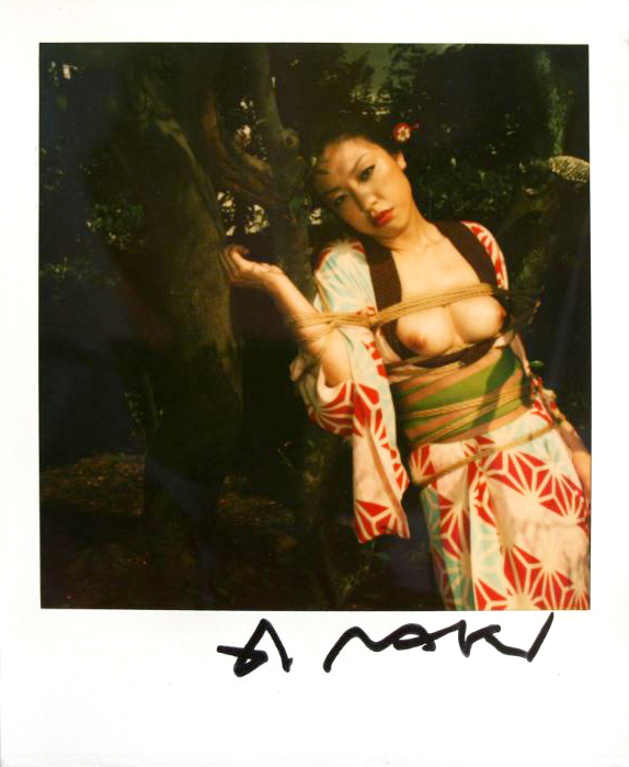 Galleria13, Nouyoshi Araki, Kinbaku polaroid, 10.8x8.8 cm hand-signed by Araki on the front