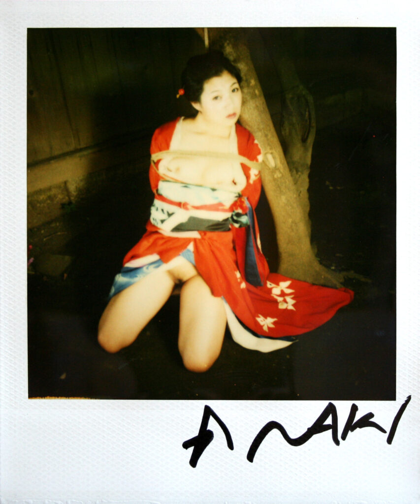 Galleria13, Nouyoshi Araki, Kinbaku polaroid, 10.8x8.8 cm hand-signed by Araki on the front