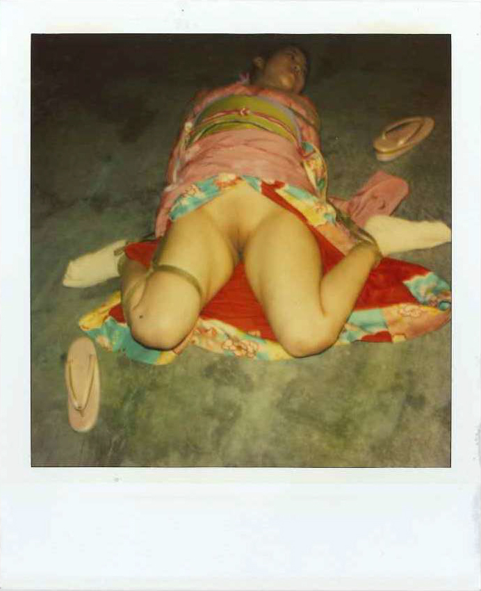 Nobuyoshi araki, kinbaku polaroid, signed behind