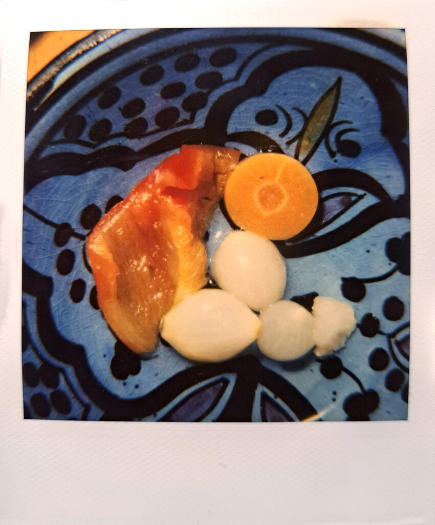 Nobuyoshi Araki, Food polaroid 10.8x8.8 cm, signed